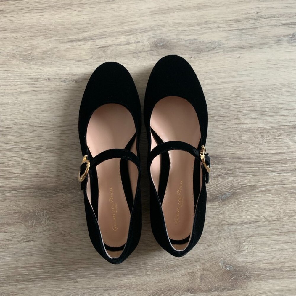 GIANVITO ROSSI MARY RIBBON 05 FLATS -- Color: Black; Size: US8 (IT38, EU38)